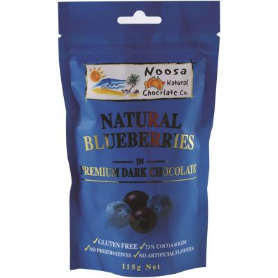 Noosa Natural Choc Co Blueberries in Premium Dark Chocolate 115g